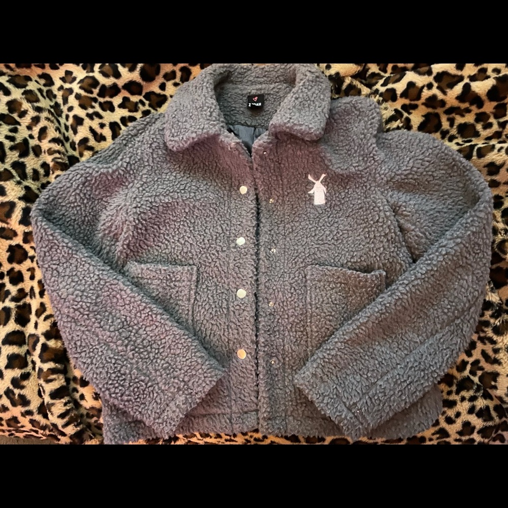 Dutch Bros Grey Sherpa Jacket